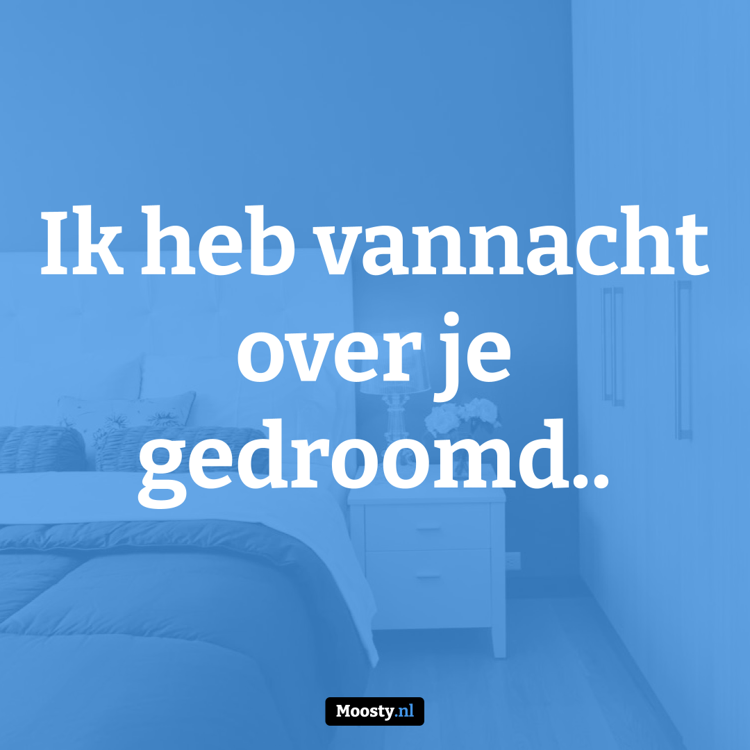 Ik heb vannacht over je gedroomd